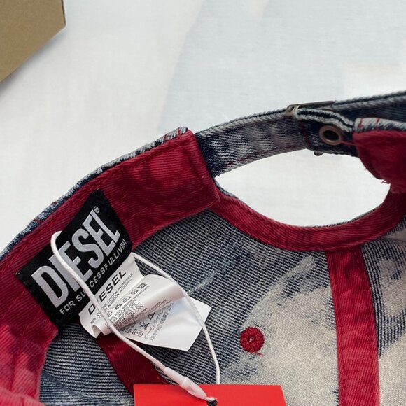 Diesel Light Grey Denim Baseball Cap - Picture 4 of 4